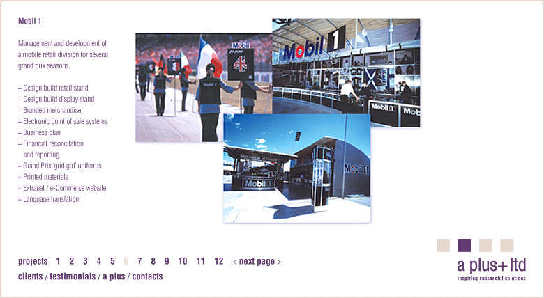 A Plus London Design Agency - Clients - Mobil 1