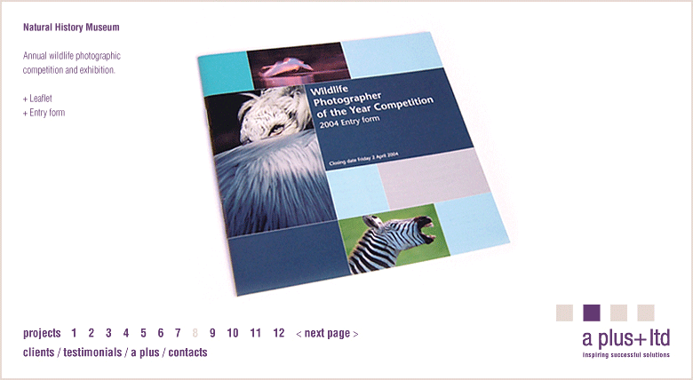 A Plus Design Agency London - Clients - Natural History Museum